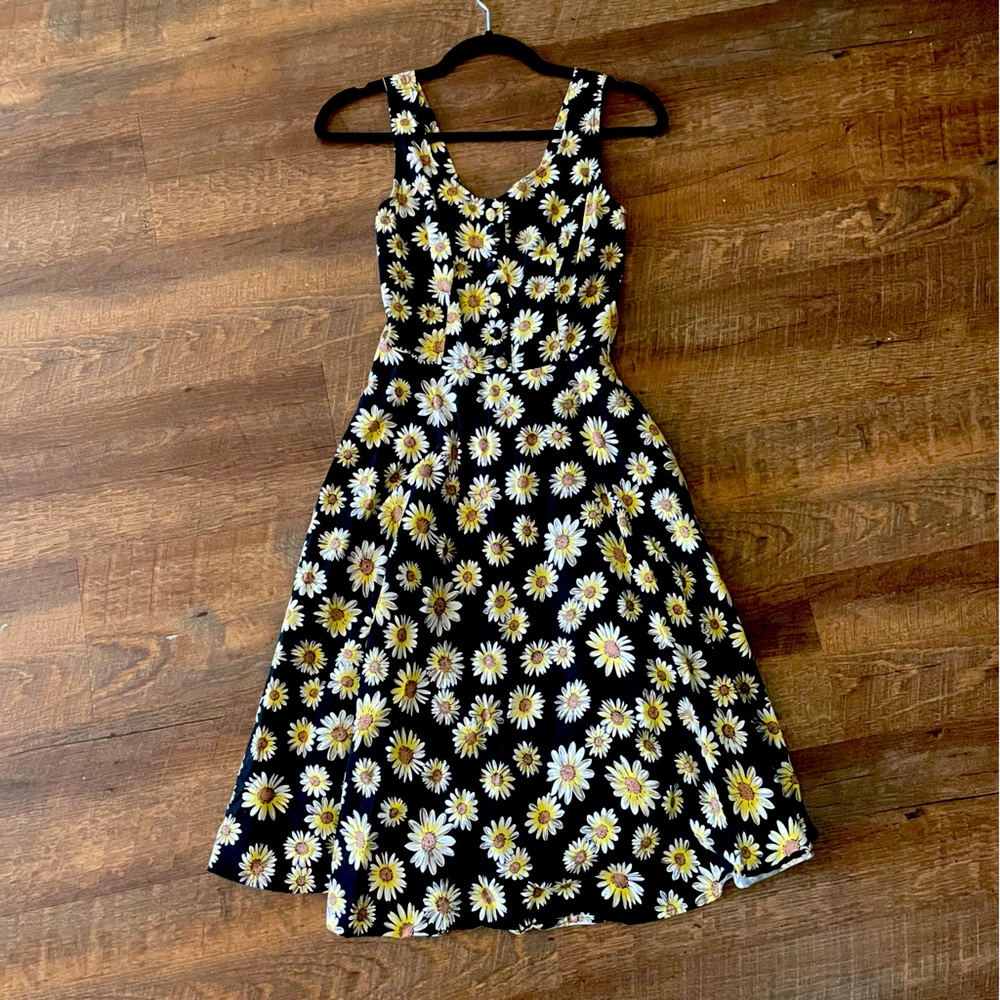 Belle Poque Women's 1950s Retro Vintage Sleeveless A-line Dress Size S